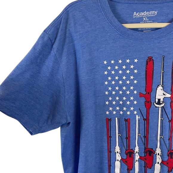 Fisherman Rod White & Blue Tee Men’s Size XL - Picture 4 of 7